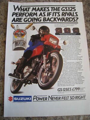 SUZUKI POWER HAT SICH NIE SO RICHTIG GEFÜHLT DOPPELKUPPEL VERBRENNUNG WERBUNG A4 AKTE 41