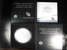 2015-P SPECIMEN KISATCHIE 5 Oz. SILVER QUARTER ORIGINAL U.S.MINT BOX & COA (SN2)