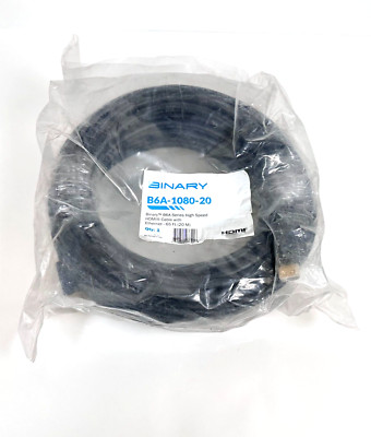 (NEW) Binary B6A-1080-20 65ft High Speed HDMI Cable w/ Ethernet