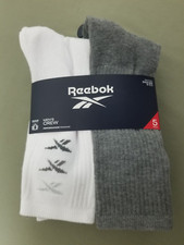 New Reebok Mens 5 Pack Performance Training Crew Socks.