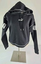 PUMA Power Hoodie Black Size S Crop Long Sleeve Athletic Sweatshirt MSRP: 55 NWT