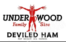 Underwood Deviled Ham Red Devil High Quality Metal Magnet 2.5 x 4 inches 9685