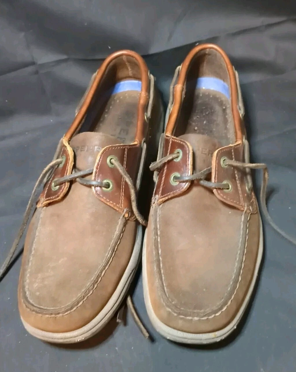 Sperry Men's Top Siders 10.5M 0192260 Boat Shoes Casual Sliders Brown 2 Tone