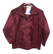 BNWT Boys or Girls Sz 8 LW Reid Waterproof Maroon Rain Coat Jacket In A Bag