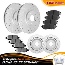 Front Rear Brake Rotors Ceramic Pads for Nissan 370Z Infiniti G35 G37 M35 M45