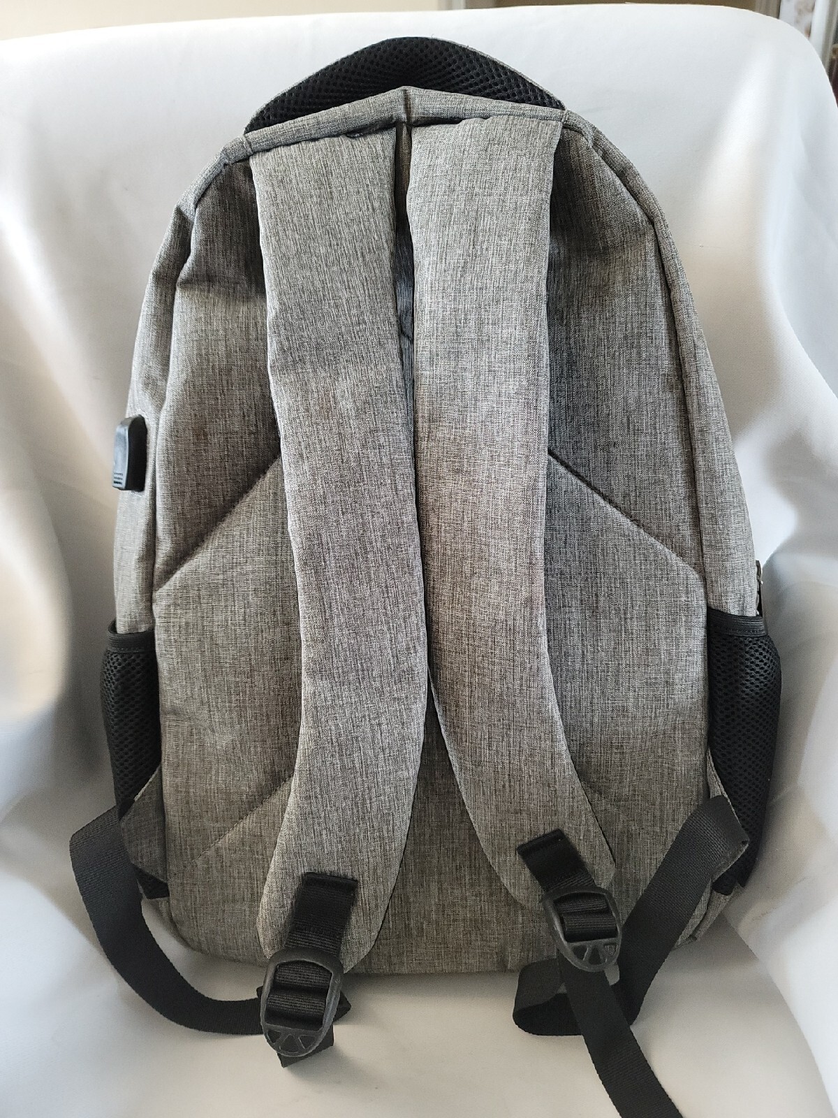 Clarksville Hatchback Backpack Gray Polyester Lap… - image 4