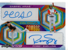 Gabriel Arias & Robby Snelling 2022 Leaf Vivid Baseball Dual Autograph 8/25