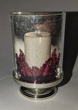 Bath & Body Works PILLAR CANDLE WITH LEAVES NIGHTLIGHT Wallflower Plug PRE-OWNED