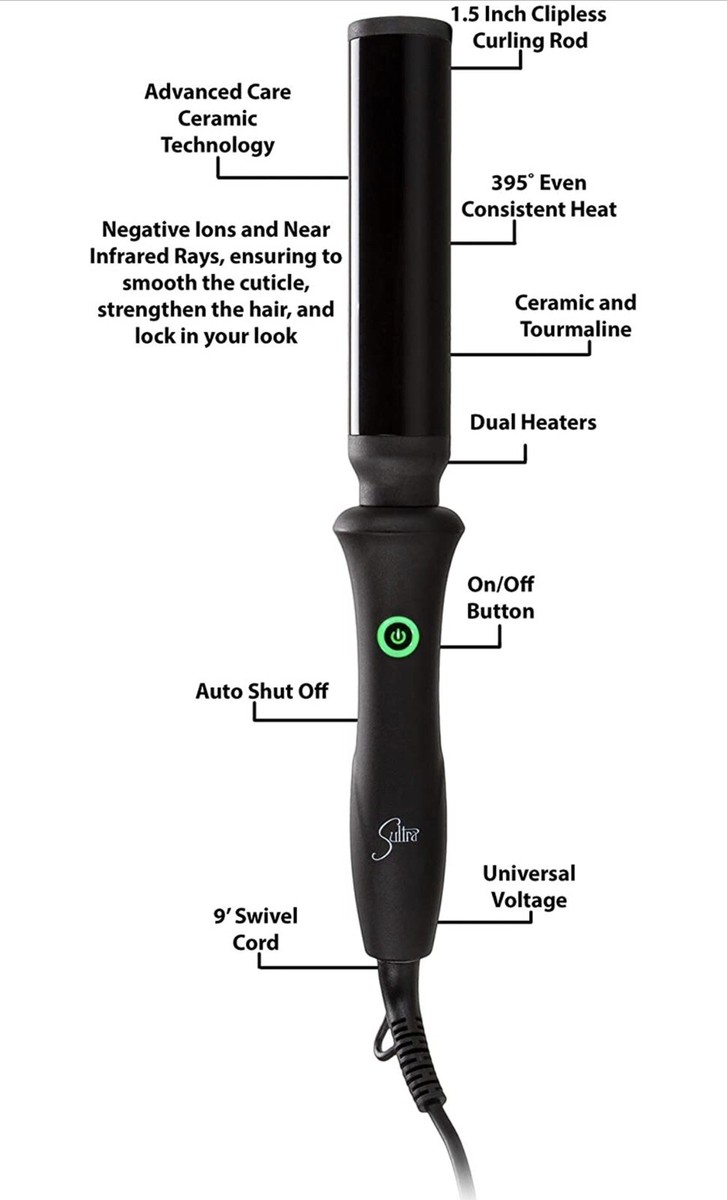 Sultra The Bombshell Rod Curling Iron, 1 1/2 Inch **New And 