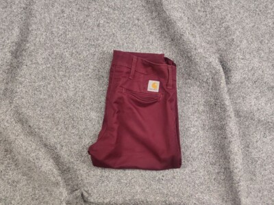 Carhartt Wip Sid Pants Burgundy Casual Trouser Vintage USA