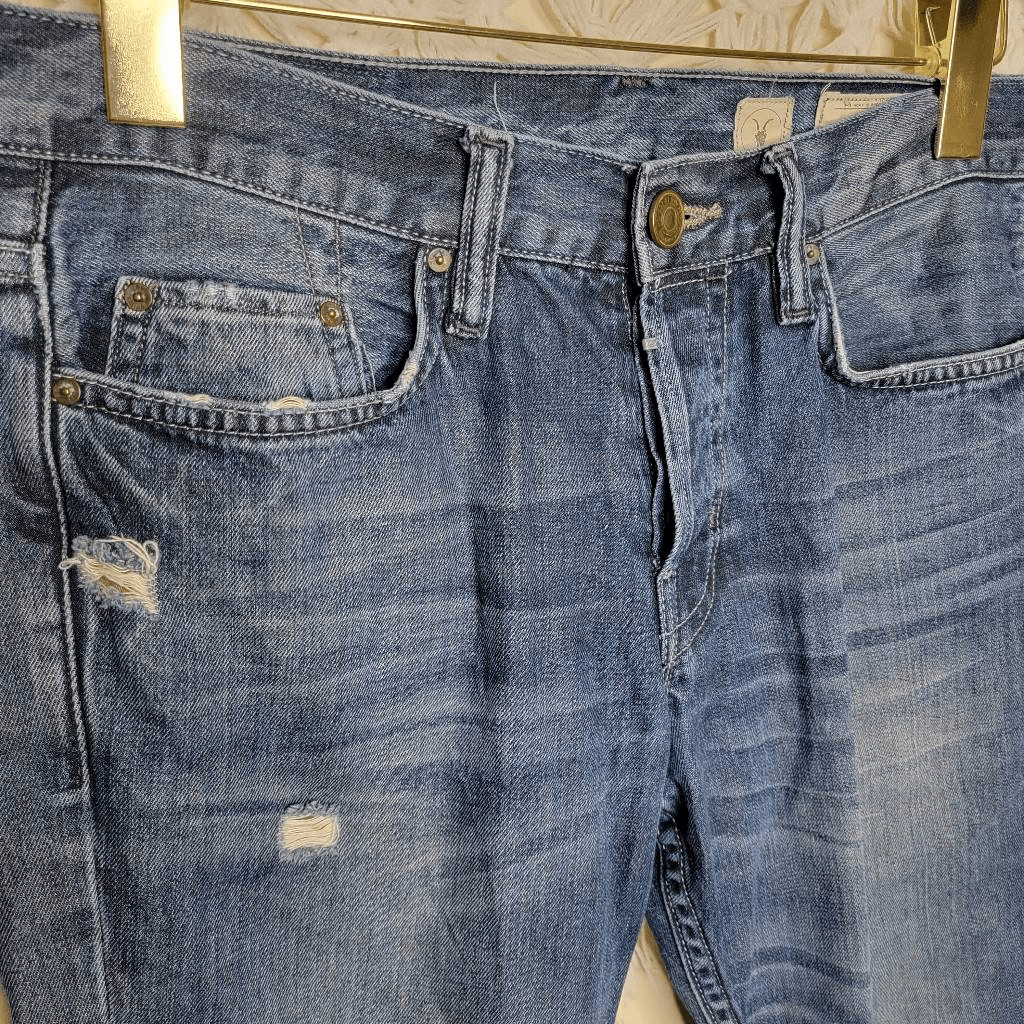 Allsaints Spitalfields Distressed Button fly Medi… - image 8