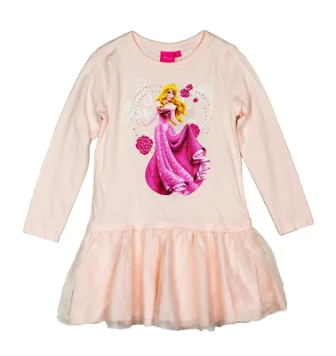 Disney Dornröschen Mädchen Kleid Strasssteine Rock aus Mesh Gr. 110/116, 122/128 - Bild 1 von 4