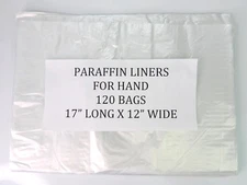 Plastic Paraffin Liners for Hand 120 Bags