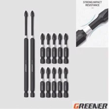 12x 6" 2" Phillips PH # 2 Power Impact Bit Industrial Magnetic 1/4 Hex 5x Strong