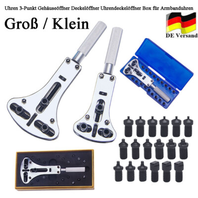 Uhren 3-Punkt Gehäuseöffner Deckelöffner Uhrendeckelöffner Box für