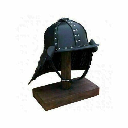 Medieval Warrior Armour Samurai Helmet Leather Helmet Knight Cosplay, Larp ICA - Afbeelding 1 van 6