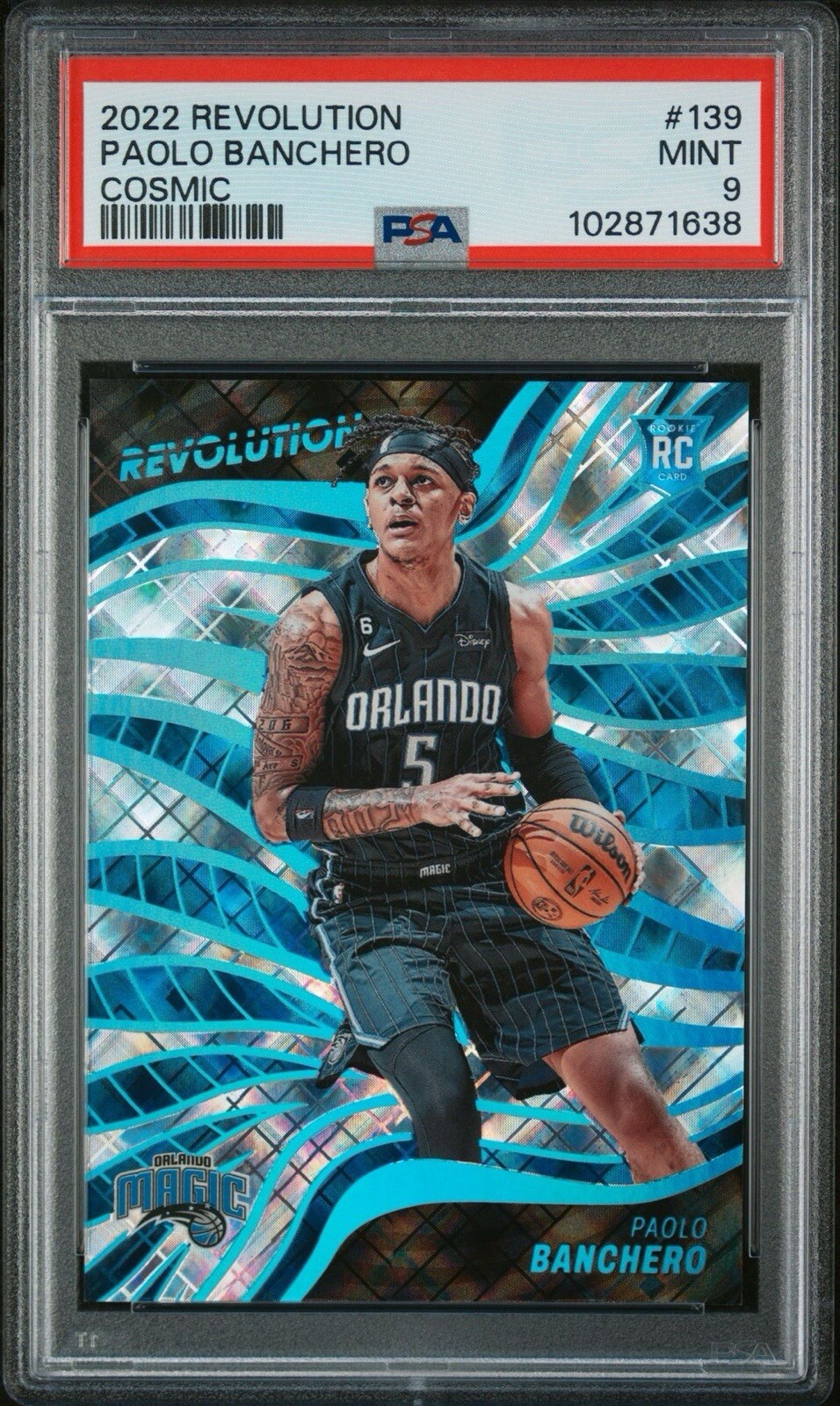 2022-23 Panini Revolution #139 Paolo Banchero RC Cosmic /99 PSA 9