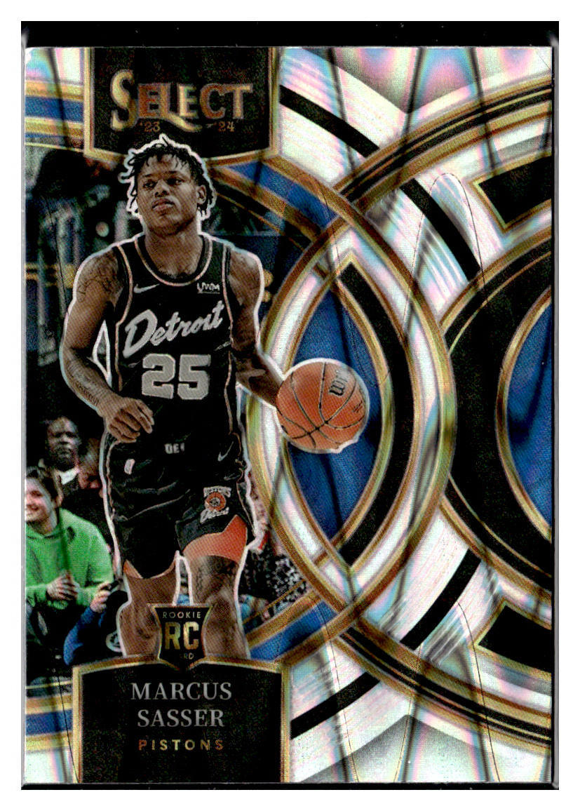 2023-24 Panini Select #114 Marcus Sasser Premier Tectonic Prizm RC Pistons