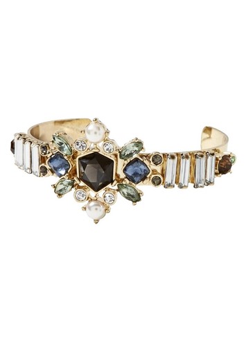 Women Genuine Ceramic Analog Dress Bracelet Watch with Crystal Bezel by Adrienne Women Genuine Ceramic Analog Dress Bracelet Watch with  main image 3
