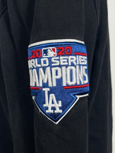 Los Angeles Dodgers MLB Pro Standard Black Stacked Logo Hoodie Men's LARGE - Picture 6 of 14