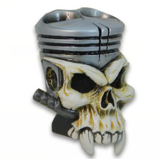 Piston Skull - Bone Silver - Vanchase Custom Shiftknob Piston Skull - Bone Silver - Vanchase Custom Shiftknob