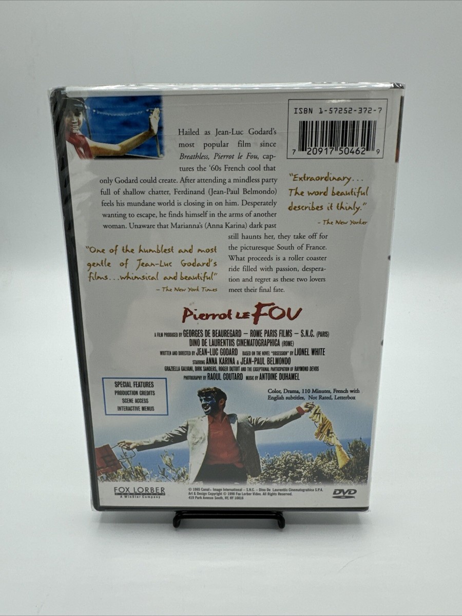 洋画・外国映画 Pierrot le Fou DVD Pierrot Le Fou (DVD, 1998) for sale online | eBay