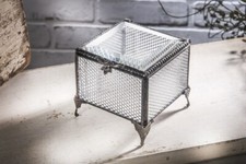 J Devlin Clear Cube / Beveled Glass Keepsake / Trinket Box - NEW