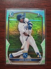 2023 Bowman JUAN OLMOS 1st Prospect Lunar Glow Refractor Kansas City Royals
