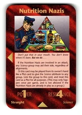 Nutrition Nazis Card INWO Illuminati New World Order Assassins Game 73/122