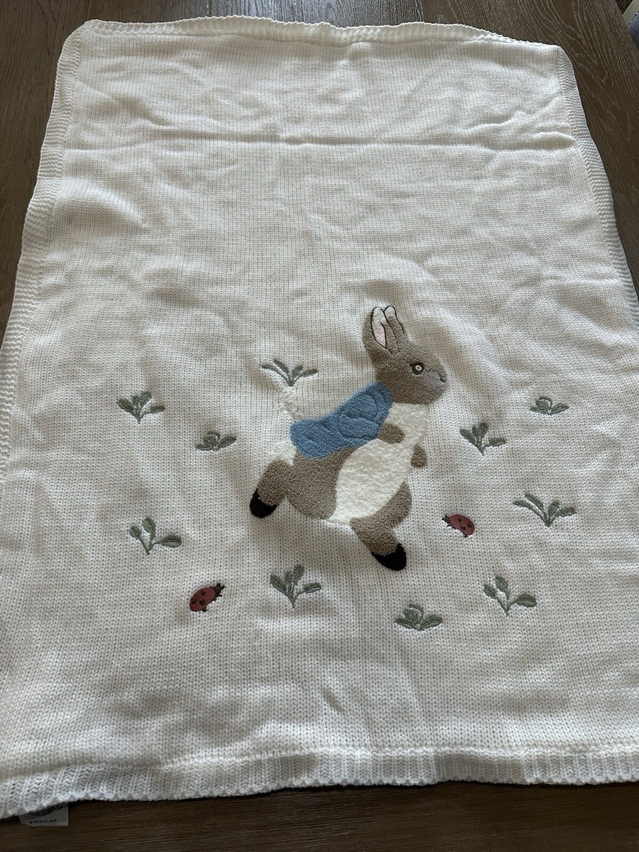 Pottery Barn Kids Peter Rabbit Heirloom Baby Blanket DEFECT