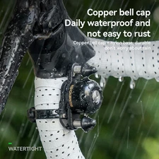 ROCKBROS Bike Bell Max 100dB,Portable Copper Case Bicycle Bell Fits 22.2-31.8mm