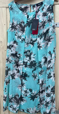 Klass Dress Size 12 Teal Floral Sleeveless BNWT Short Style