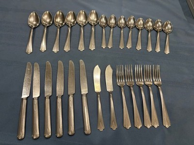 Ekco EKS 20 Outline Edge ~Stainless Steel Flatware Set 27 USA~Discontinued
