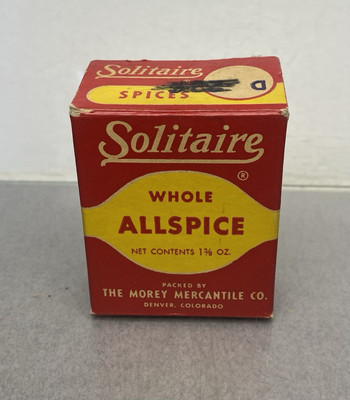 Vintage 1940's Solitaire Allspice Spice Box  Morey Mercantile Denver Colorado