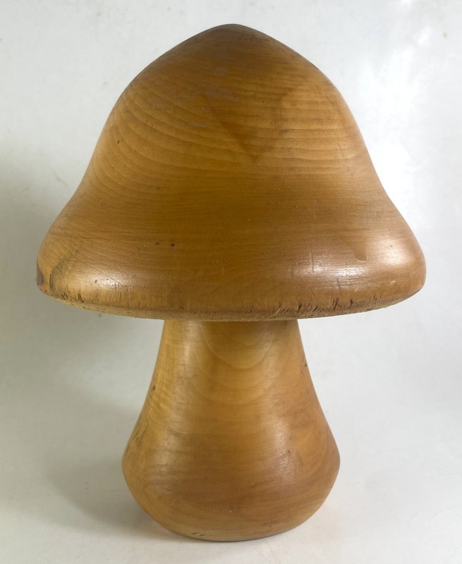 J.W, Campbell Carved Wood Mushroom