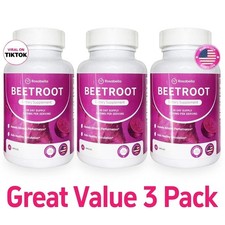 Rosabella Organic Beet Root Capsules for Circulation and Vitality Support60ct