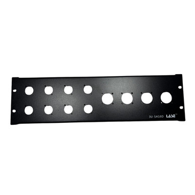 LASE 3U-S4G8D for 8 D-XLR & 4 G Neutrik SpeakON Round 12 GA RACK PANEL 19'' x 3.5