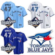 NWT Men's Blue Jays #47Addison Barger 2025 World Series Stitched Jersey S-3XL