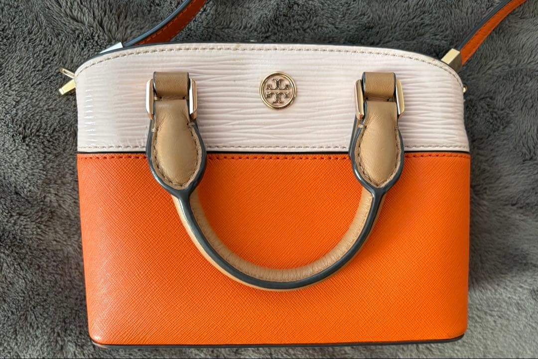 Tory Burch naranja y rosa claro bolso de hombro