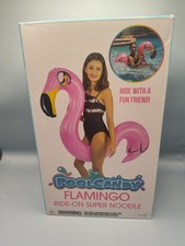 PoolCandy Pink Flamingo Ride-On Super Noodle Ages 6 - Holds Up To 200 Lbs - NWT