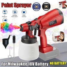Cordless Spray Gun Paint Sprayer For Milwaukee 18V Battery Furniture Painting
