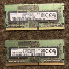 Samsung 8GB 2x 16GB total PC4-25600 DDR4 3200MHz SoDIMM Memory M471A1G44BB0-Cwe