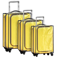 3 Pieces Clear Luggage Cover PVC Suitcase Luggage Cover Protector Waterproof for
