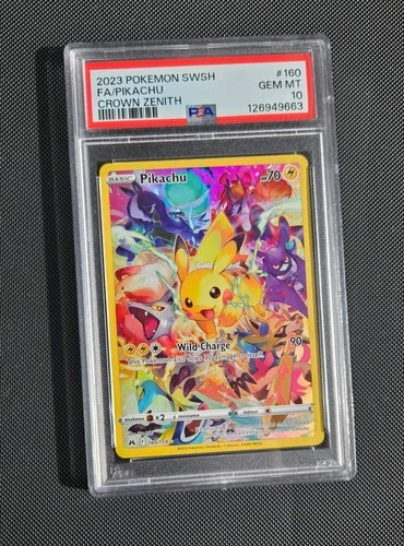 Pikachu Secret Rare Card #160/159 Crown Zenith PSA 10 Pokemon