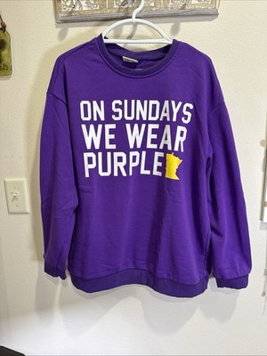 Minnesota Vikings Womens Purple Long Sleeve Shirt We Wear Purple NFL Football