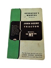 John Deere MT Tractor OMTMT21051 Operators Manual Book