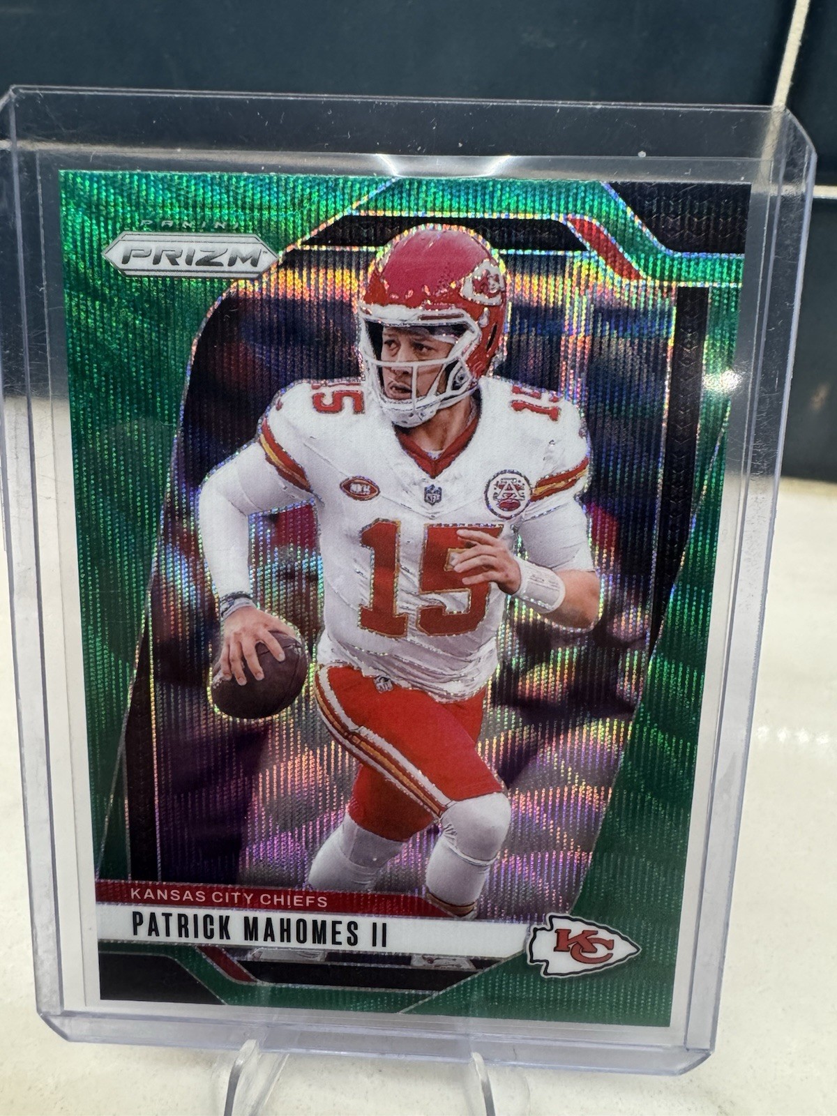 2024 Panini Prizm - Green Wave Prizm #138 Patrick Mahomes II