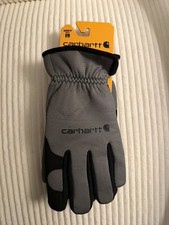 Carhartt Men's Thermal-lined High Dexterity Open Cuff Glove Large Gray - NEW