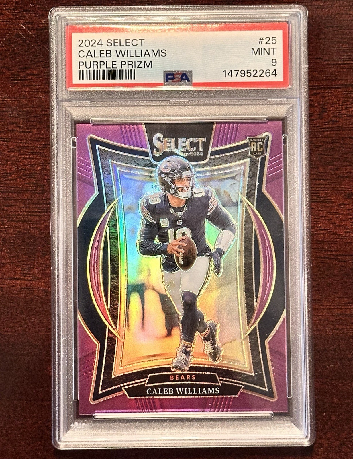 2024 Panini Select - Concourse Caleb Williams #25 Purple Prizm /75 (RC)