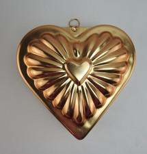 Vintage Copper Tone Bundt Jello Mold Mid Cent...